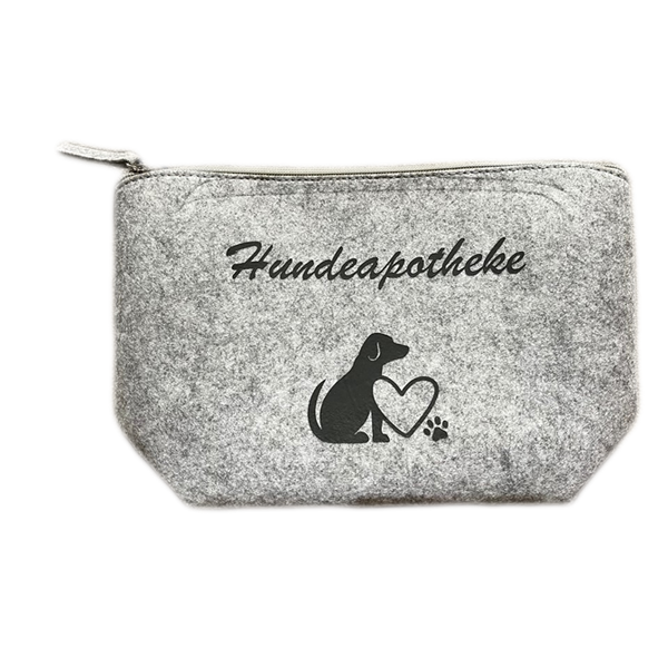 Filztasche mit Reißverschluss  "Hundeapotheke"