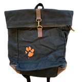 Rucksack "Bester Freund" aus gewachstem Canvas, schwarz