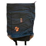 Rucksack "Bester Freund" aus gewachstem Canvas, schwarz